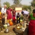 Prof David Waite speaking with people in Indian rural areas
